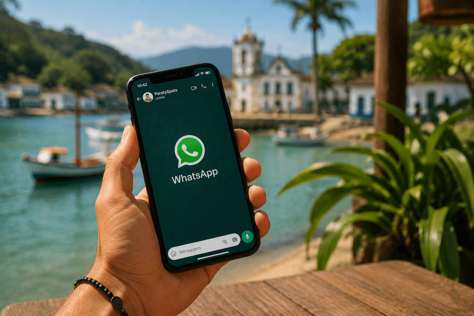 Você entra em contato pelo WhatsApp